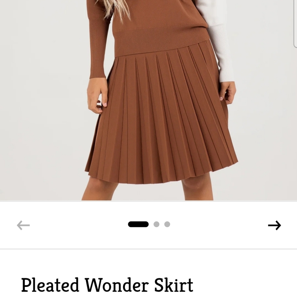 Pleated Charlotte Cocoa Skirt Xl 21"